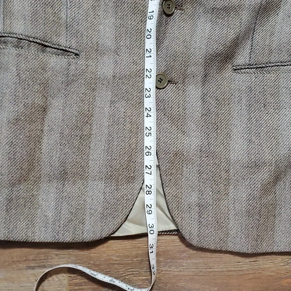 Yves Saint Laurent grey striped blazer suit jacket
